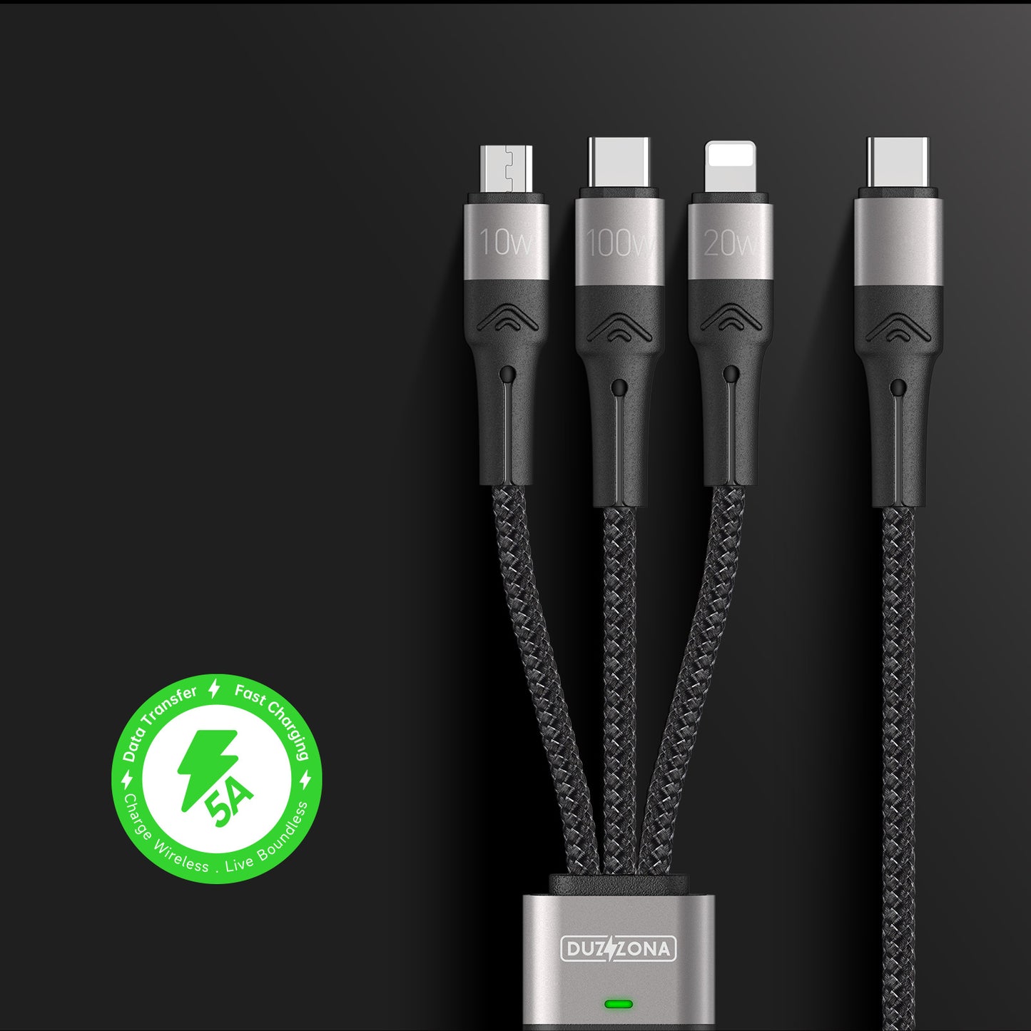 3-in-1 USB-C to USB-C/Lightning/Micro USB